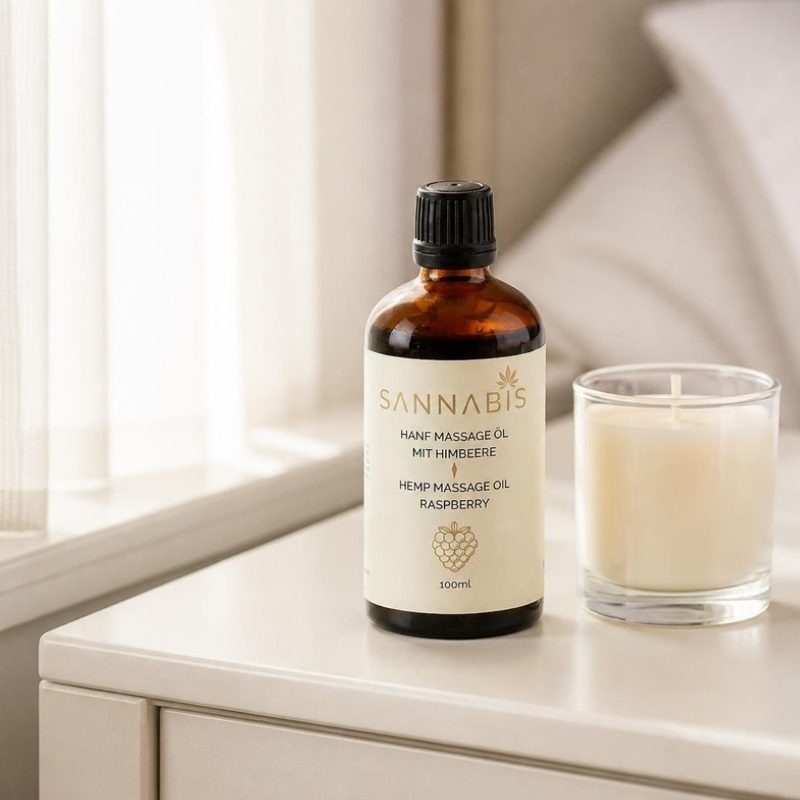 Hanf Massage Öl Himbeere